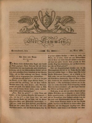 Der Sammler Samstag 21. Mai 1831