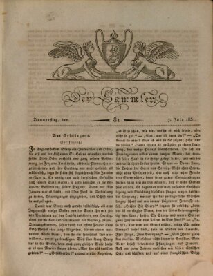 Der Sammler Donnerstag 7. Juli 1831