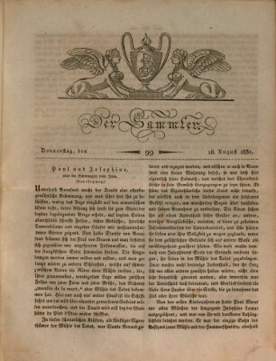 Der Sammler Donnerstag 18. August 1831