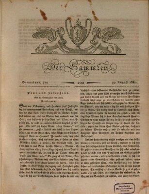 Der Sammler Samstag 20. August 1831