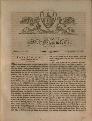 Der Sammler Samstag 10. September 1831