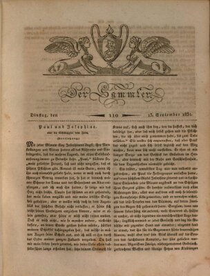 Der Sammler Dienstag 13. September 1831