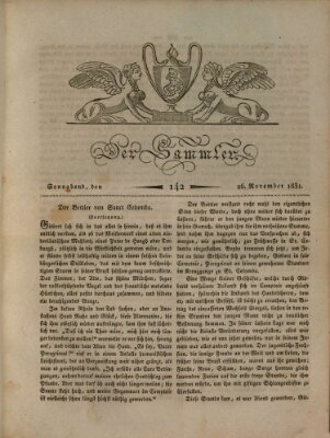 Der Sammler Samstag 26. November 1831