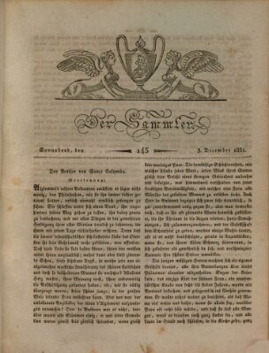 Der Sammler Samstag 3. Dezember 1831