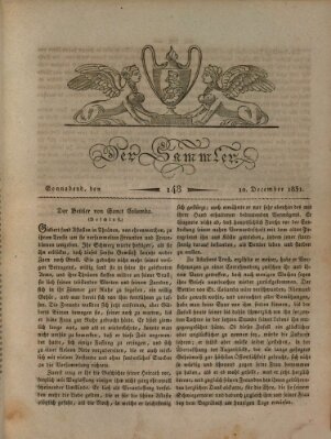 Der Sammler Samstag 10. Dezember 1831