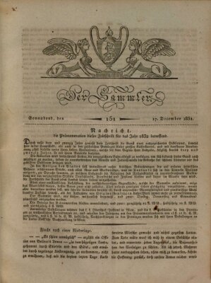 Der Sammler Samstag 17. Dezember 1831