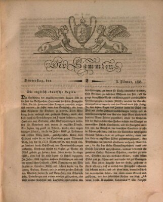 Der Sammler Donnerstag 3. Januar 1833