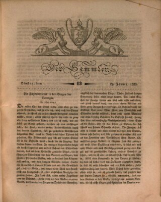 Der Sammler Dienstag 29. Januar 1833