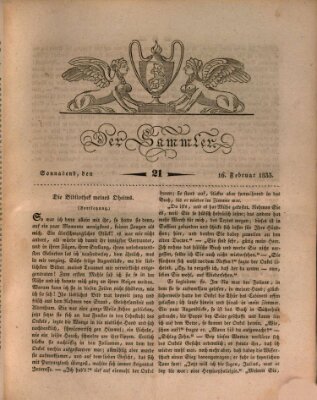 Der Sammler Samstag 16. Februar 1833