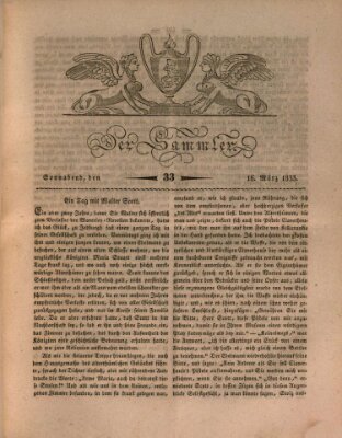 Der Sammler Samstag 16. März 1833