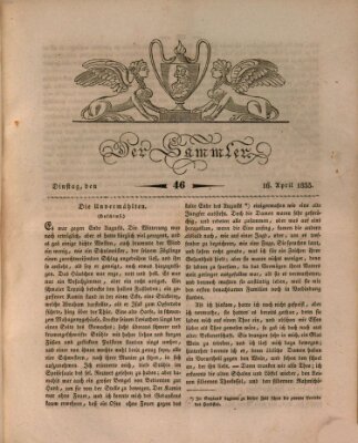 Der Sammler Dienstag 16. April 1833