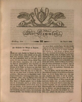 Der Sammler Dienstag 30. April 1833