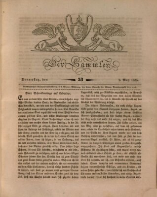 Der Sammler Donnerstag 2. Mai 1833