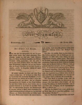 Der Sammler Samstag 22. Juni 1833