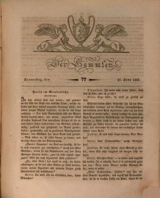 Der Sammler Donnerstag 27. Juni 1833