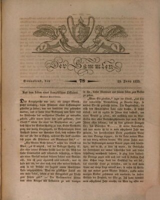 Der Sammler Samstag 29. Juni 1833