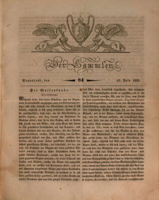 Der Sammler Samstag 13. Juli 1833