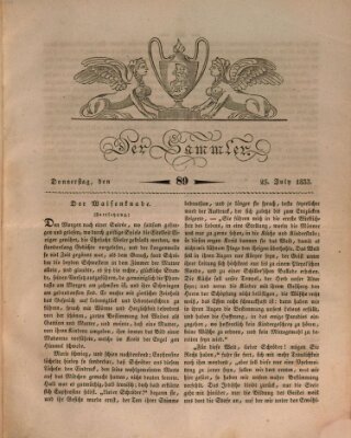 Der Sammler Donnerstag 25. Juli 1833