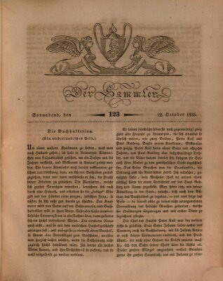 Der Sammler Samstag 12. Oktober 1833