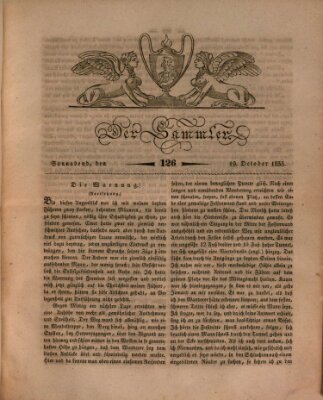 Der Sammler Samstag 19. Oktober 1833