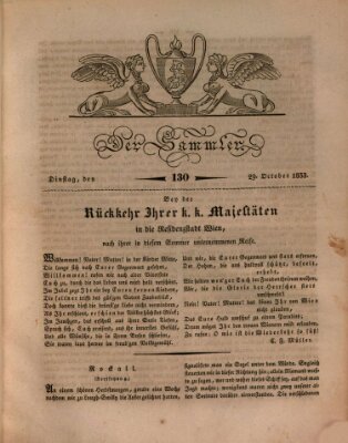 Der Sammler Dienstag 29. Oktober 1833