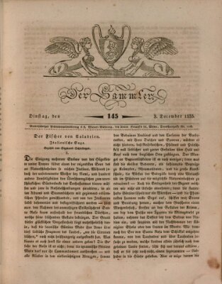 Der Sammler Dienstag 3. Dezember 1833