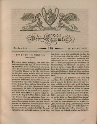 Der Sammler Dienstag 10. Dezember 1833