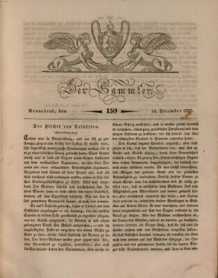 Der Sammler Samstag 14. Dezember 1833