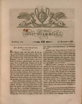 Der Sammler Dienstag 17. Dezember 1833