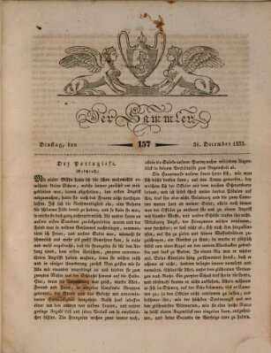 Der Sammler Dienstag 31. Dezember 1833