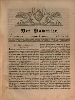 Der Sammler Samstag 4. Januar 1834