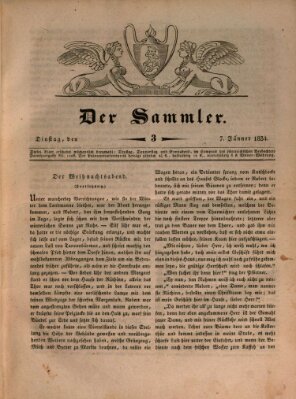 Der Sammler Dienstag 7. Januar 1834