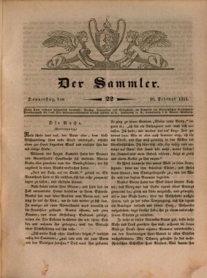 Der Sammler Donnerstag 20. Februar 1834