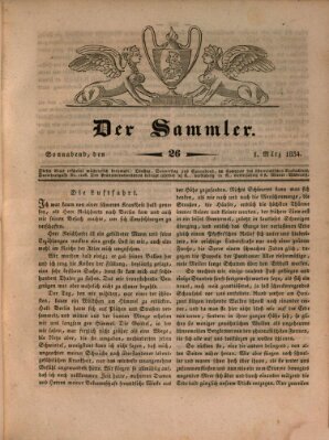 Der Sammler Samstag 1. März 1834