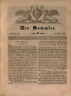 Der Sammler Dienstag 4. März 1834