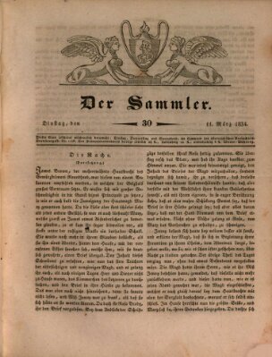 Der Sammler Dienstag 11. März 1834