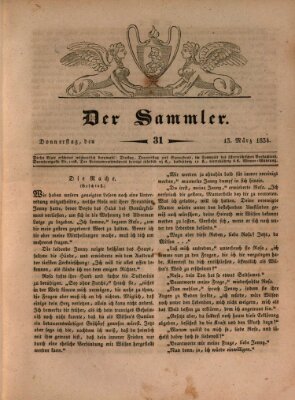 Der Sammler Donnerstag 13. März 1834