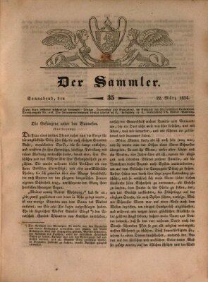 Der Sammler Samstag 22. März 1834