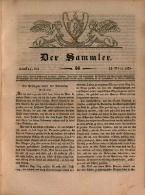 Der Sammler Dienstag 25. März 1834