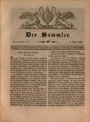 Der Sammler Donnerstag 3. April 1834