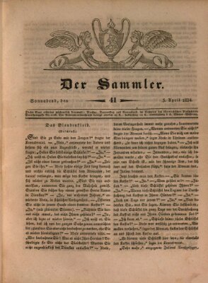 Der Sammler Samstag 5. April 1834