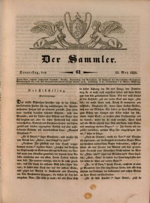 Der Sammler Donnerstag 22. Mai 1834