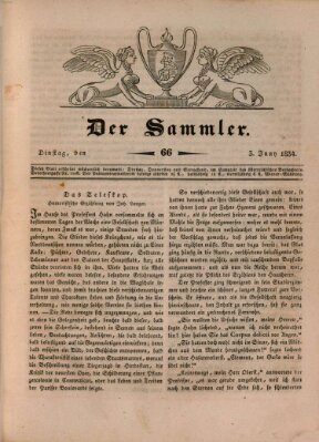 Der Sammler Dienstag 3. Juni 1834