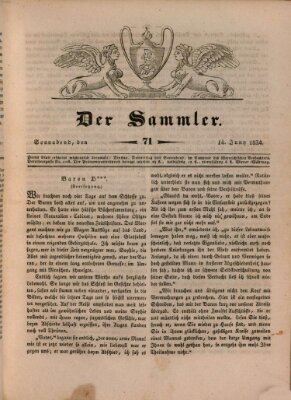 Der Sammler Samstag 14. Juni 1834