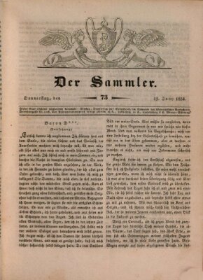 Der Sammler Donnerstag 19. Juni 1834