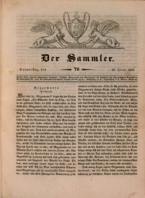 Der Sammler Donnerstag 26. Juni 1834