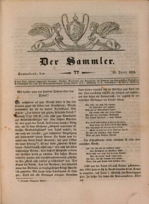 Der Sammler Samstag 28. Juni 1834