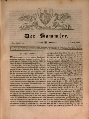 Der Sammler Dienstag 8. Juli 1834