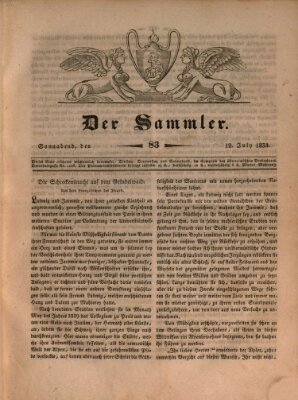 Der Sammler Samstag 12. Juli 1834