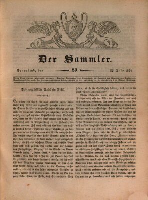 Der Sammler Samstag 26. Juli 1834